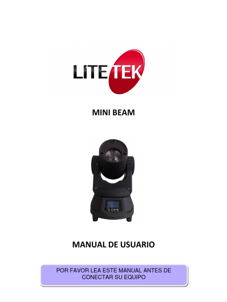 Manual de Usuario Mini Beam Lite Tek | PDF | Electrónica | Ingenieria ...