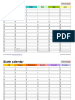 Blank Calendar Landscape 2 Pages