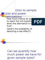 Introduction To Sample Size and Power Calculations