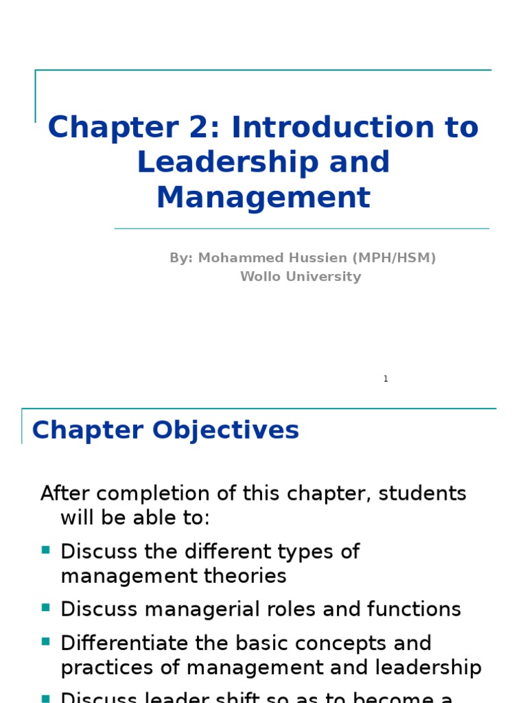Introduction to Leadership and Management | PDF | Motivation | Motivational