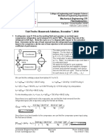 Thermodynamics homework solutions for mechanical engineering course