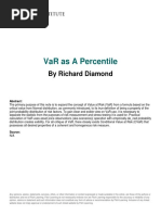 VaR As A Percentile With Cover Sheet