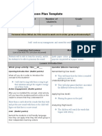 Lesson Plan Template: Date Subject Number of Students Grade