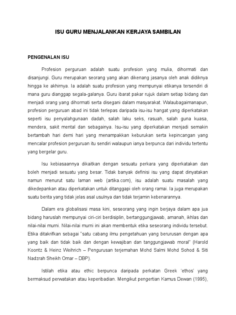 Ulasan Isu Minggu 3 Pdf