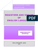 Registers and Styles of English Language PDF