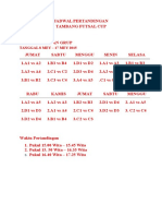 JADWAL PERTANDINGAN