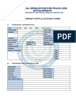 Membership Application Form: Federal Operatives For Peace and Development