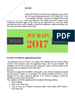 Jee Application Form 2017