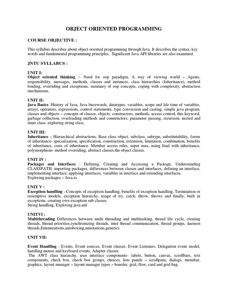 Oops PDF | PDF | Teaching Methods & Materials | Computers