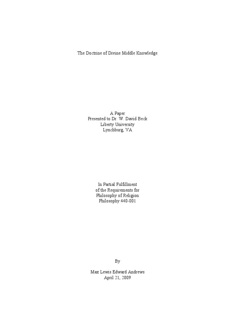 Middle Knowledge Pdf1 | PDF | Social Science | Philosophy