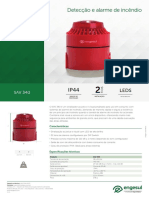 Detecção incêndio alarme LED alto brilho 110dB IP44