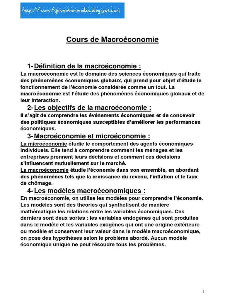 Introduction à la macroéconomie | PDF | Produit intérieur brut ...
