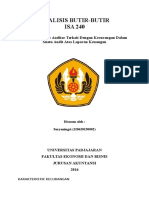 Tugas Audit Khusus - Analisis Isa 240 (Suryaningsi 120620150002)