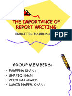 Importance of Report Writing