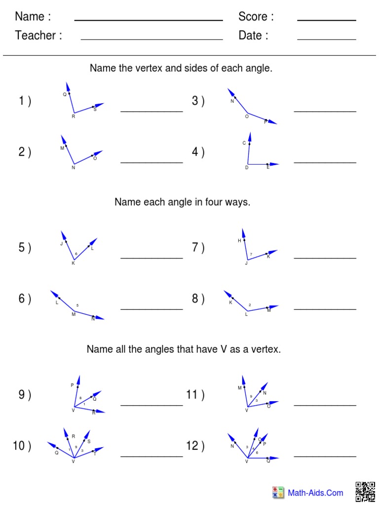Angles Naming PDF | PDF