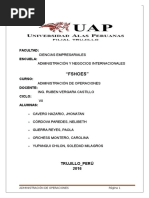 PROYECTO CALZADO - ADMINISTRACIÓN DE OPERACIONES