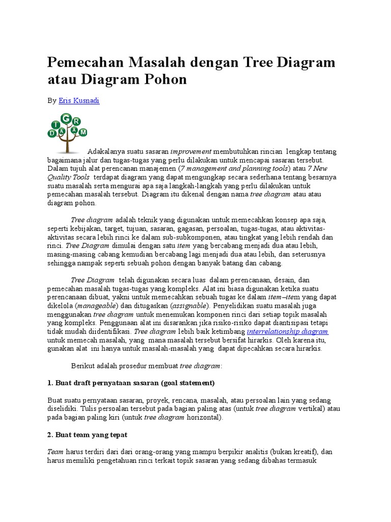 Pemecahan Masalah Dengan Tree Diagram Atau Diagram | PDF