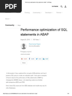 Performance Optimization of SQL Statements in ABAP - SAP Blogs