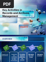 Key Activities in Records and Archives Management: Week 8