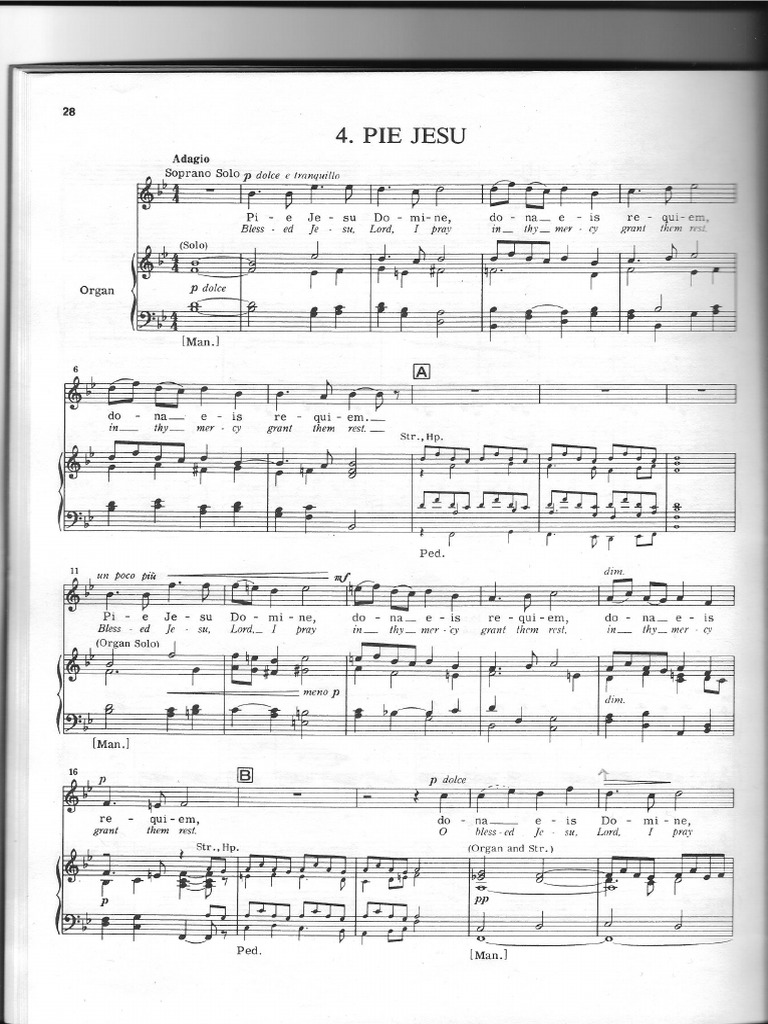 Pie Jesu Faure Requiem PDF