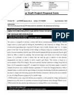 Final Year Draft Project Proposal Form: Grid Synchronisation Fail Detection On Sensing Frequency or Voltage Beyond Range