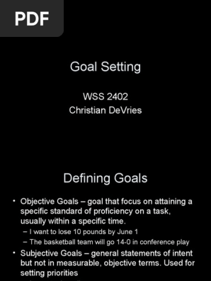 Goal Setting