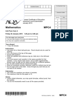 Aqa MPC4 QP Jan13 PDF