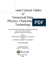 International Critical Tables of Numerical Data