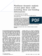 Nonlinear Dynamic Analysis of Steel Plate Shear Walls Including Shear and Bending Deformations - 1992 PDF