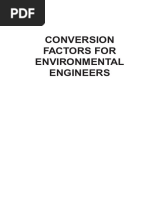 Conversion Factors For Environmental Engineers