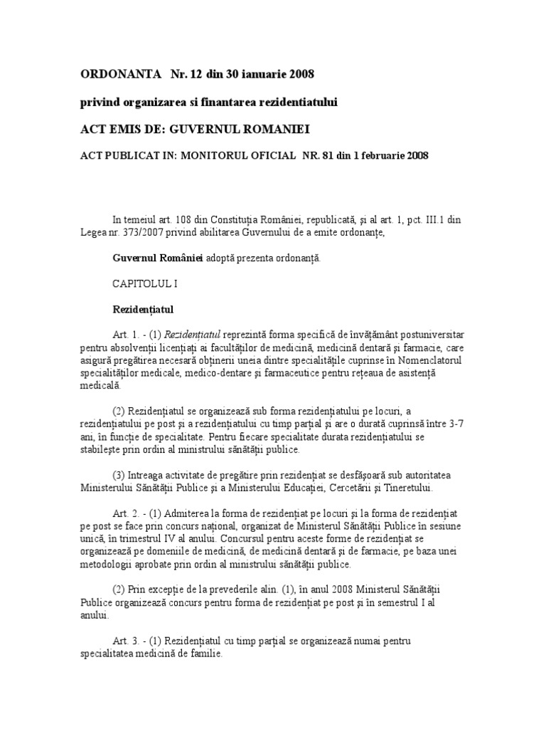 Rezidentiat Og 12 Din 2008 Doc