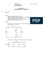 Circuit Theory I Midterm Exam - Group B: Faculty of Engineering and Information Technologies