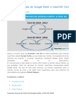 Insertar Superficies de Google Earth A AutoCAD Civil 3D 2016