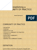 Establishing A Community of Practice
