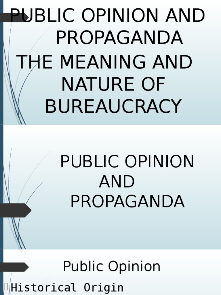 Public Opinion and Propaganda | PDF | Bureaucracy | Propaganda