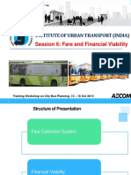 Institute of Urban Transport (India) : Session 6: Fare and Financial Viability