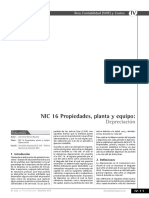 Depreciación: Área Contabilidad (NIIF) y Costos