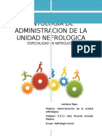 Antologia de Administracion de La Unidad Nefrologica