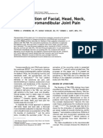 The Evaluation of Facial, Head, Neck, and Temporomandibular Joint Pain Patients