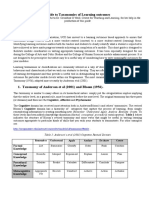 Guide To Taxonomies of Learning Outcomes