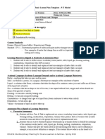 5 e Model - Lesson Plan Template - Thematic Assignment - States of Matter Lesson