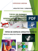 Tipos de Espacio Arquitectonico - Sensacion y Percepcion Del Espacio