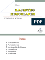 Bloqueantes musculares: farmacodinamia y monitorización