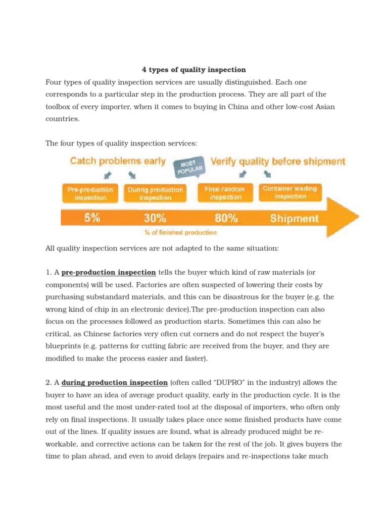 Four Types of Quality Inspection | PDF | Specification (Technical ...