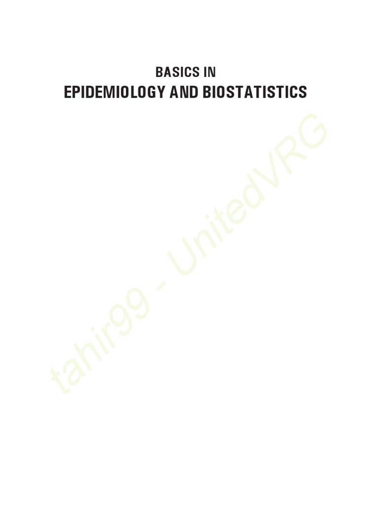 Basics in Epidemiology & Biostatistics (2015) (PDF) (UnitedVRG) PDF