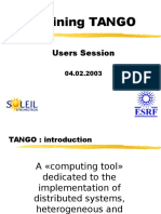 Training TANGO: Users Session