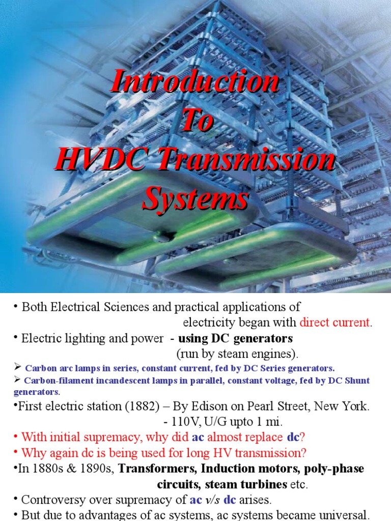 Overview of HVDC Transmission Systems | PDF | High Voltage Direct ...