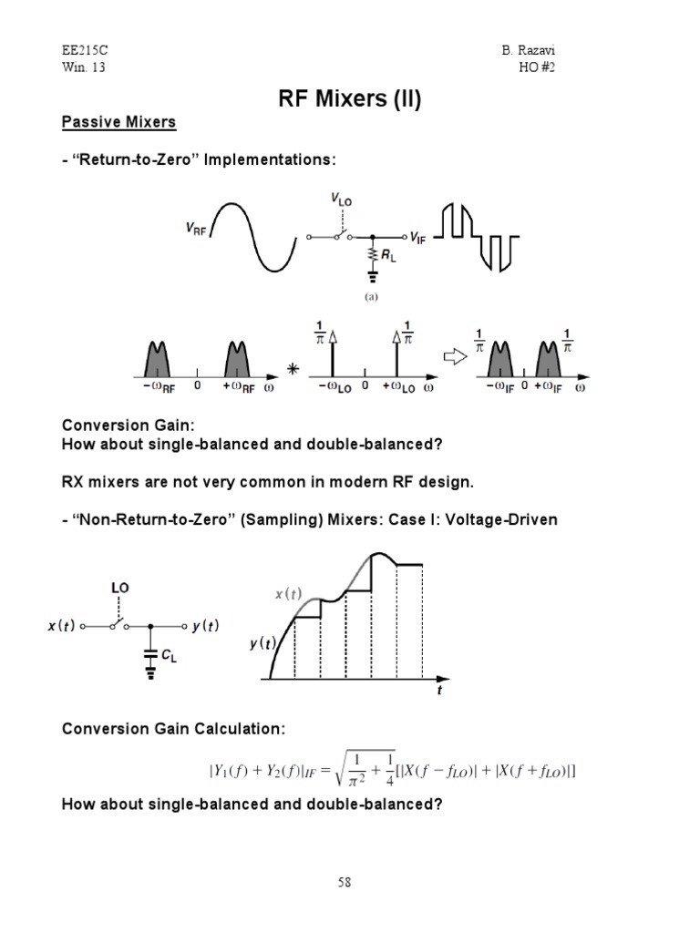 Passive RF Mixer Analysis | PDF