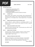 Mobile Computing Syllabus