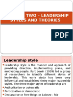 Chapter Two - Leadership Styles and Theories